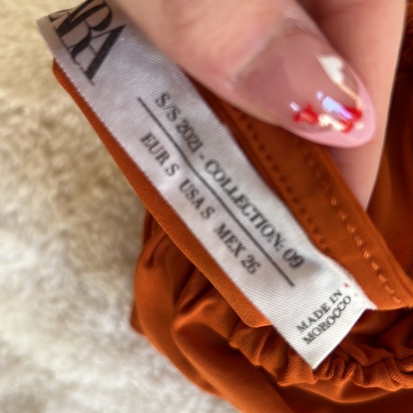 Zara Orange Limited Edition Ruched Crop Top - Picture 12 of 13
